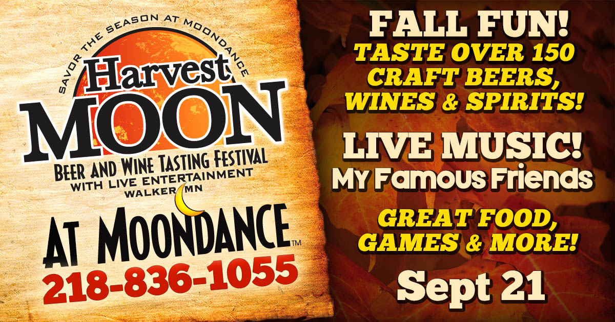 Moondance Harvest Moon Beer & Wine Tasting Festival September 21, 2024 - Walker, MN