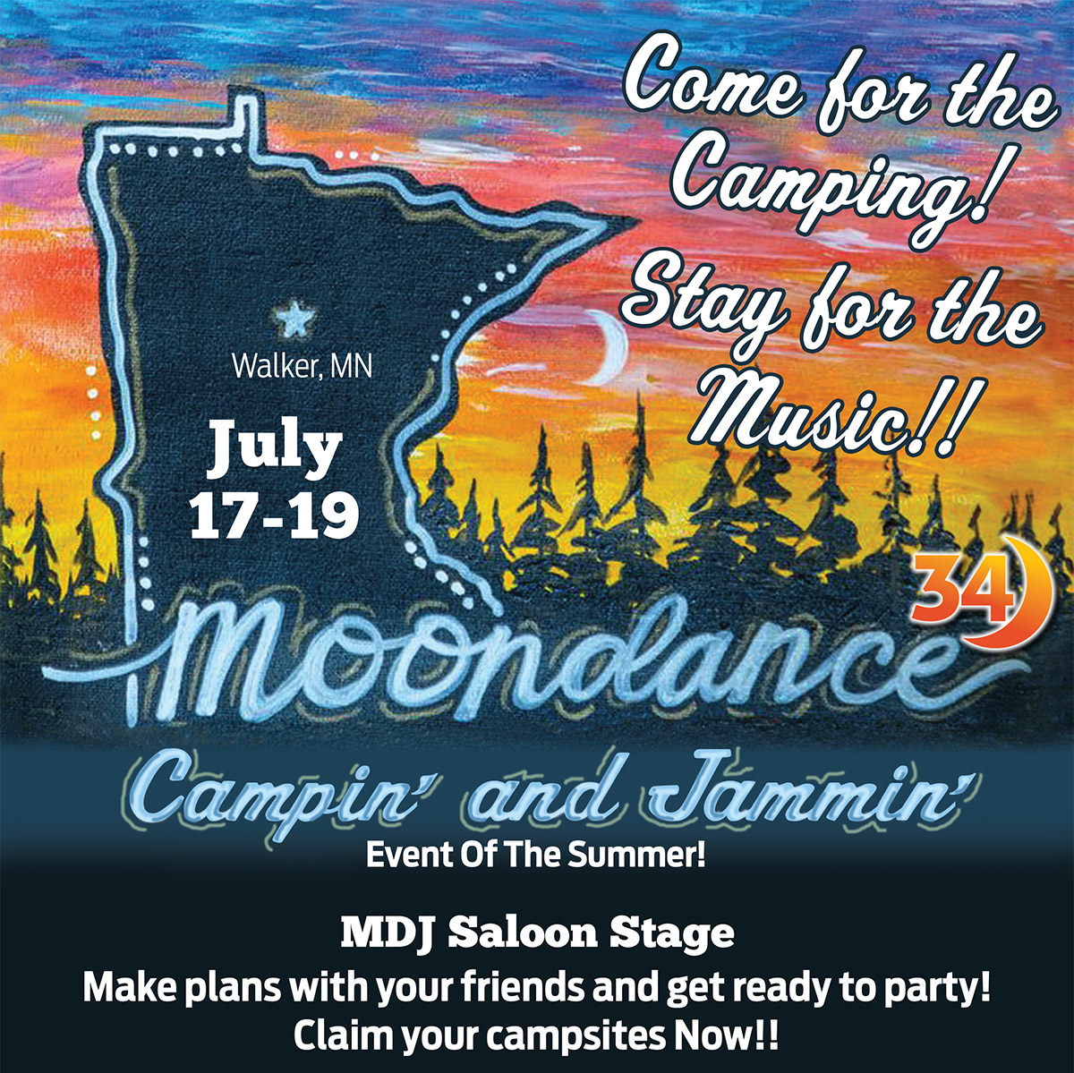 Moondance 34 - July 17-19, 2025 - Walker, MN
